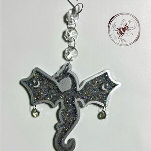 Glittery Dragon Sun Catcher with Crystal Accents